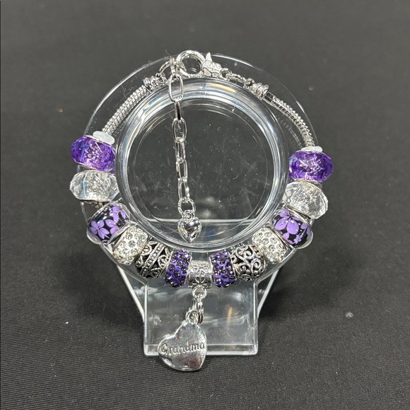 Purple and Silver Charm Bracelet - Picture 4 of 4